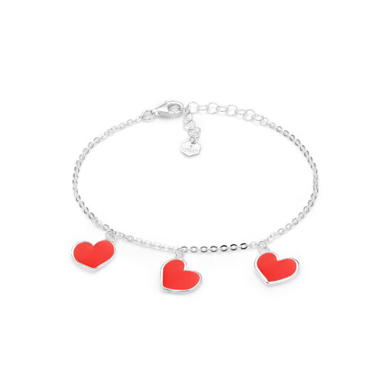 Bracciale Charms Cuore Rosso