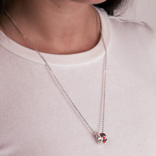 Collana Anello Cuore Rosso