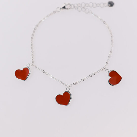 Bracciale Charms Cuore Rosso