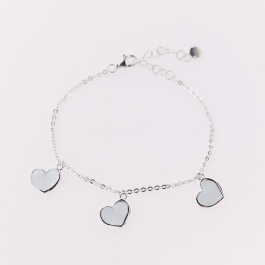 Bracciale Charms Cuore Bianco