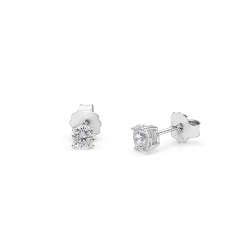 orecchini punto luce 4 mm