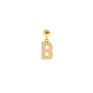 Charm Lettera B Placcato Oro Giallo