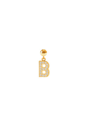 Charm Lettera B Placcato Oro Giallo