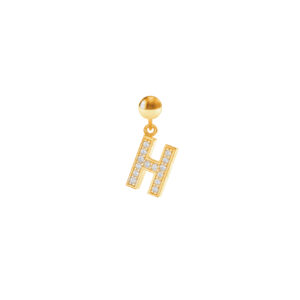 Charm Lettera H Placcato Oro Giallo