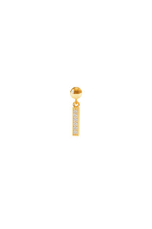Charm Lettera I Placcato Oro Giallo