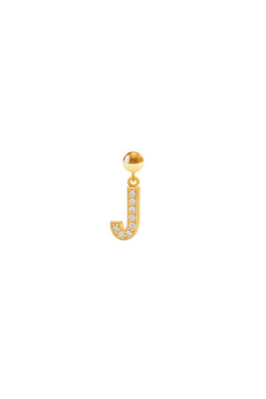 Charm Lettera J Placcato Oro Giallo