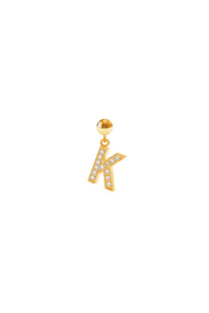 Charm Lettera K Placcato Oro Giallo