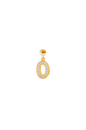 Charm Lettera O Placcato Oro Giallo