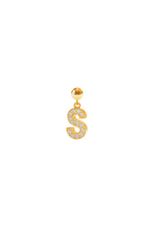 Charm Lettera S Placcato Oro Giallo