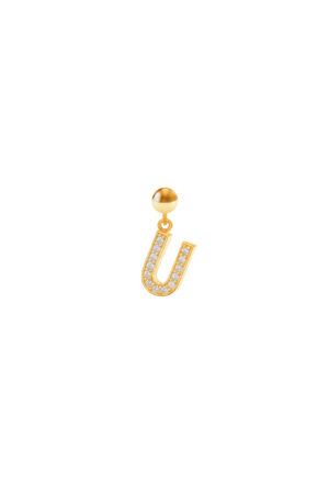 Charm Lettera U Placcato Oro Giallo