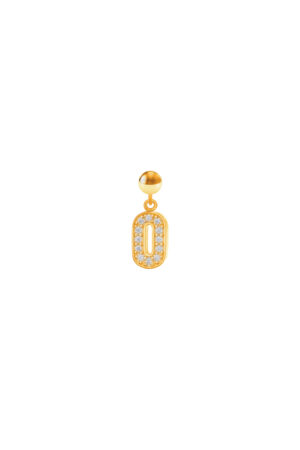 Charm Numero 0 Placcato Oro Giallo