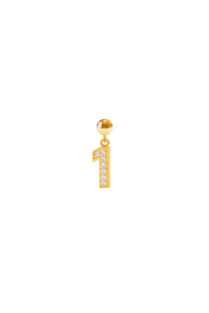 Charm Numero 1 Placcato Oro Giallo