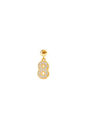 Charm Numero 8 Placcato Oro Giallo