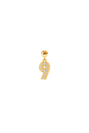 Charm Numero 9 Placcato Oro Giallo