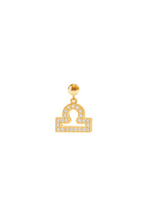 Charm Segno Zodiacale Bilancia Placcato Oro Giallo