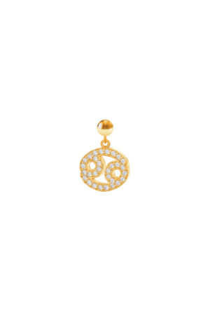 Charm Segno Zodiacale Cancro Placcato Oro Giallo
