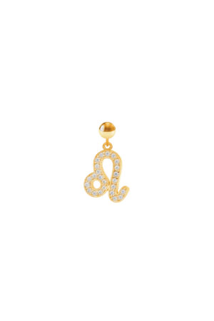 Charm Segno Zodiacale Leone Placcato Oro Giallo