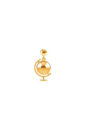 Charm Mappamondo Placcato Oro Giallo